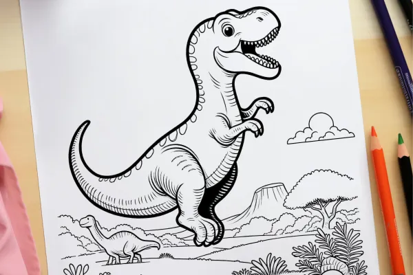 Dinozorlarla boyama sayfaları, yazdırmak için boyama sayfaları