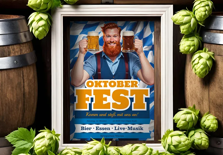 Oktoberfest: Plakate & Flyer – Vorlagen im Wiesn-Design