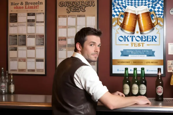 Oktoberfest-plakaterne kan redigeres frit i forskellige programmer.