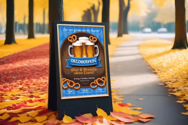 Variety of subjects: Från brezel till öl finns allt med, som är typiskt för en Oktoberfest.