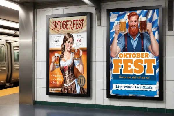 Oktoberfest-tid! Promover din oktoberfest med iøjnefaldende og moderne designs.