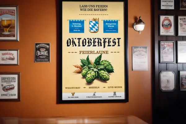 Byt kun oplysningerne om datoer og højdepunkter for din oktoberfest.