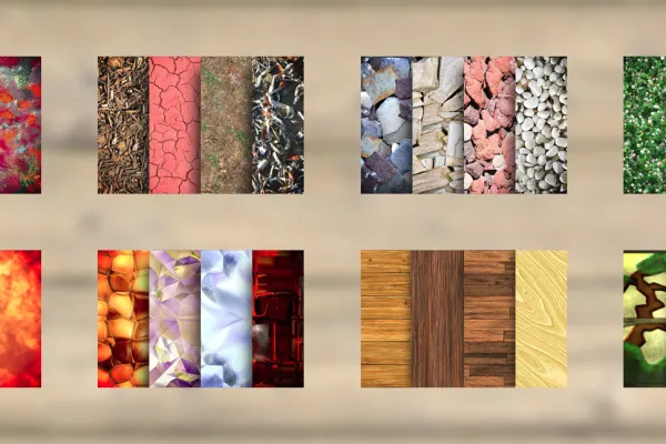 Textures for Photoshop and co, including lawn and concrete textures