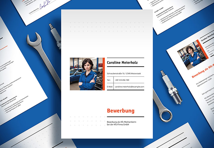 Bewerbungsvorlage Kfz-Mechaniker (m/w/d) – optimal für Handwerks- & Technikberufe