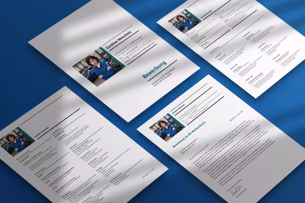 Søknadsmal for søknad som bilmekaniker: forside, søknadsbrev, CV
