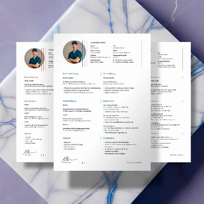 CV renholder - ensidig mal for Word