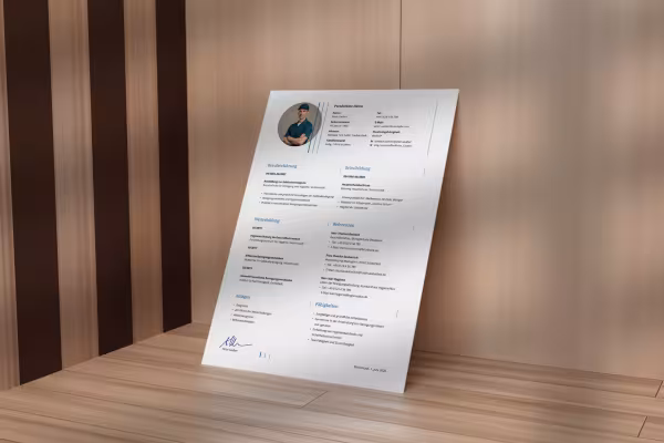 CV Renholder - ensidig mal for Word, InDesign og Affinity Publisher