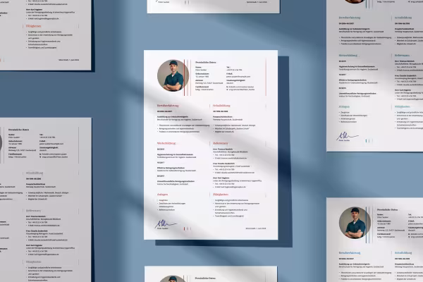 CV for renholdspersonell - ensidig mal for Word, InDesign og Affinity Publisher