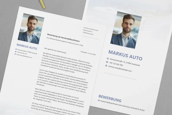 Anomusasi pohja automyyjän työhön: kansilehti, hakemuskirje