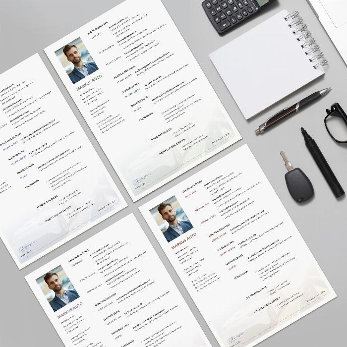 CV Bilforhandler - en-siders mal for Word