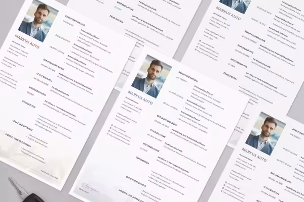 CV bilmegler - enkelmal for Word, InDesign og Affinity Publisher.