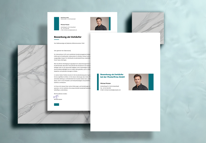 Muster zur Bewerbung als Verkäufer/Verkäuferin (Vorlage)
