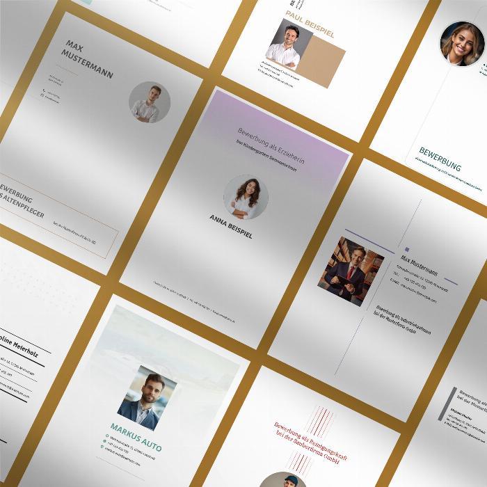 Deckblatt für die Bewerbung: hochwertige Vorlagen für Word & Co.
