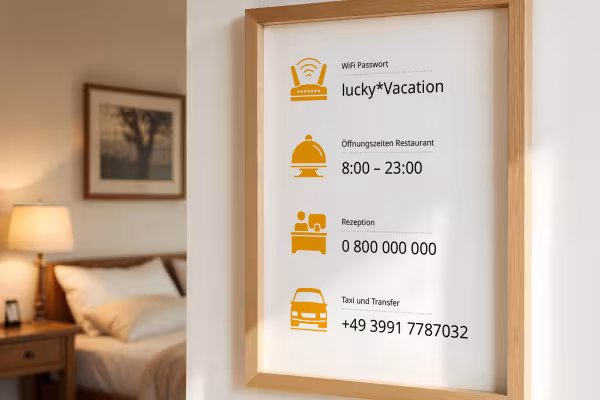Place the symbols on advertising materials or information boards.