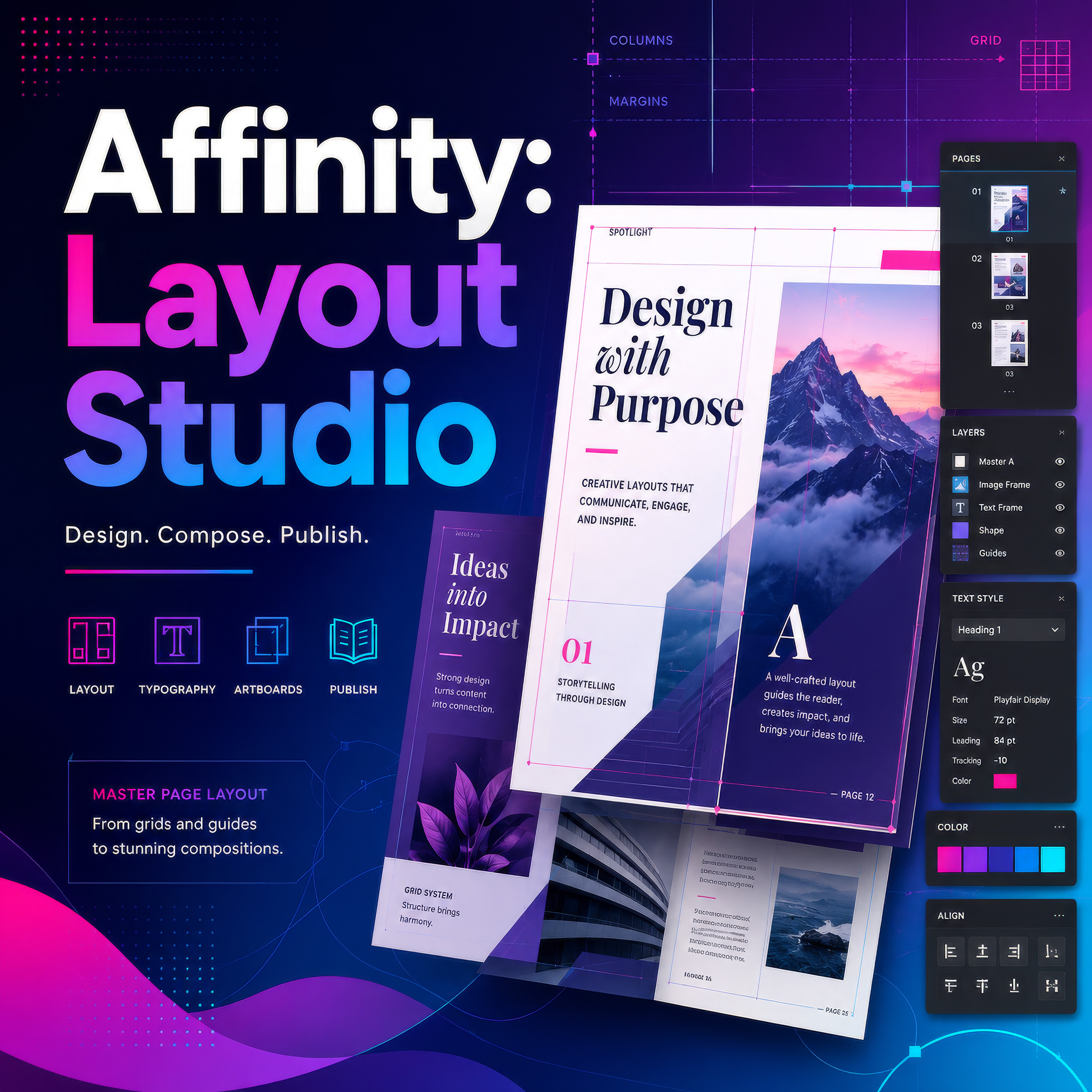 Affinity Publisher/Layout lernen: Vom leeren Dokument zur druckfertigen Broschüre