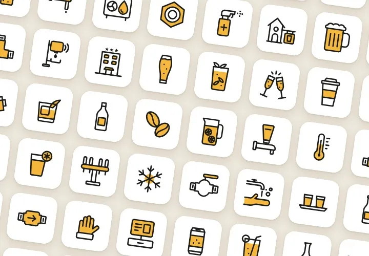 500 Icons für Getränke, Gastro & Schanktechnik