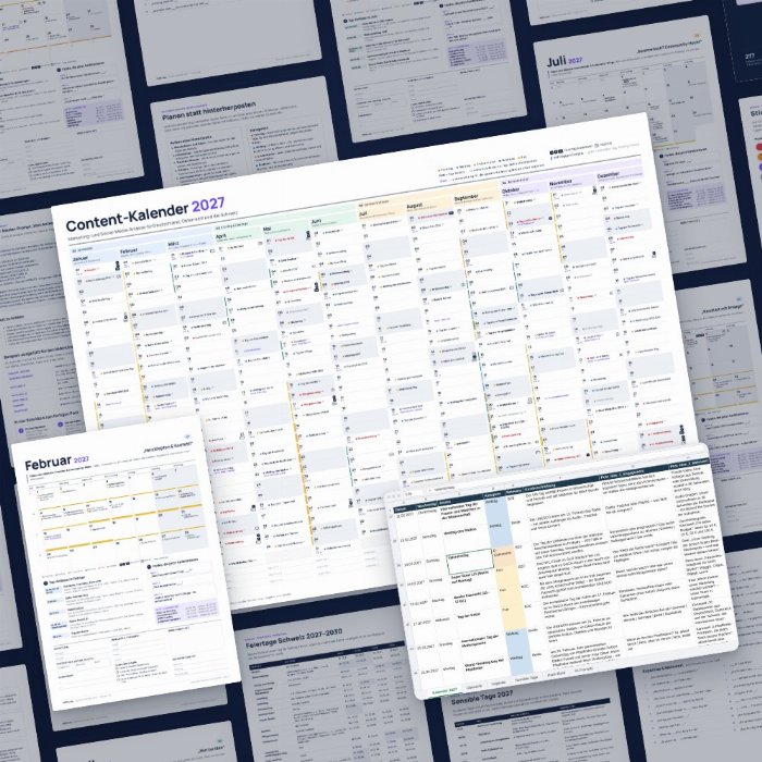 Content-Kalender 2027 für Social Media & Marketing (DACH)