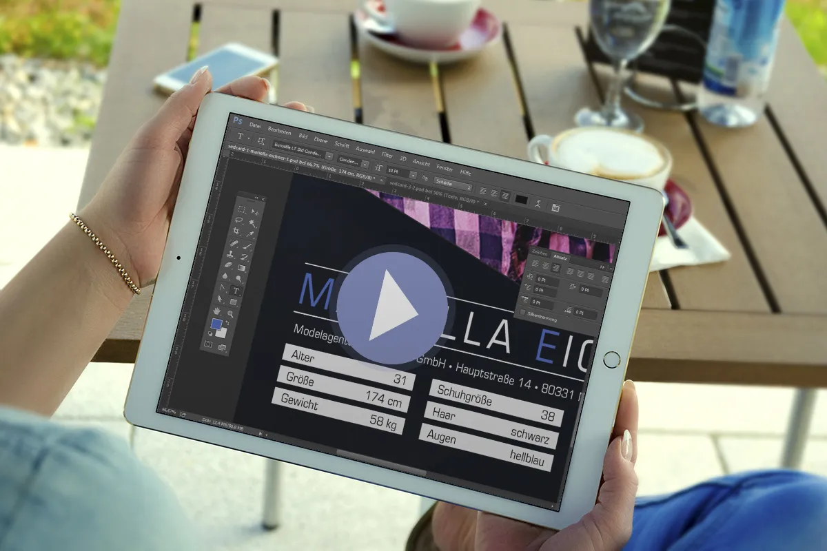 Photoshop-Anleitung: So bearbeitest und individualisierst du die Sedcard-Vorlagen