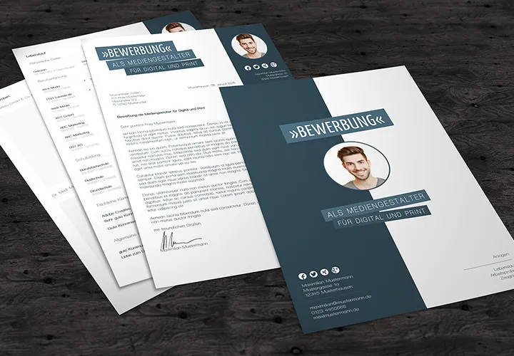 Modern application templates with cover sheet, cover letter and CV - Vol. 1