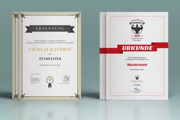 Mallit todistuksille ja sertifikaateille lataamista, suunnittelua ja tulostamista varten - Urheilu.
