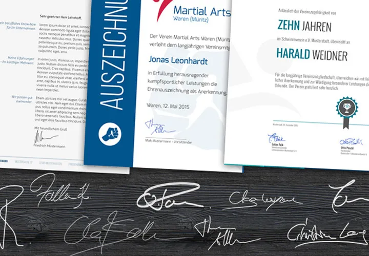 Signature and signature templates