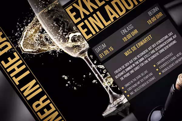 Ferske trykkoppsett i InDesign - slik lager du trykkfiler som PDF, som denne tosidige flyeren.