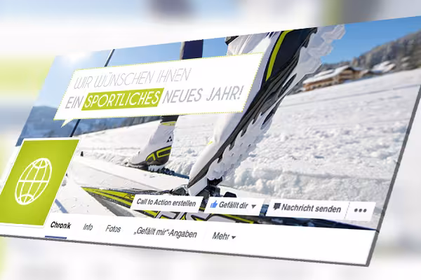Facebook cover photo template: example for sports and leisure activity