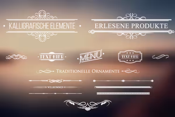 Over two hundred ornaments, decorations and other vector shapes await you