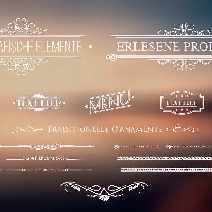 Decorative vector shapes and ornaments