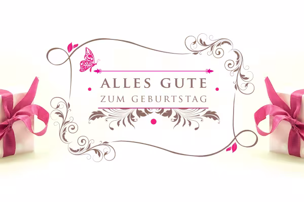 Example: Another example with floral accents and the right font