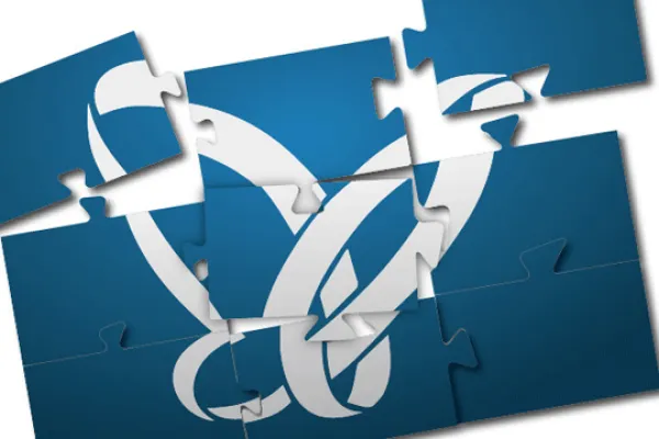 Rozłóż logo na jego elementy układanki.