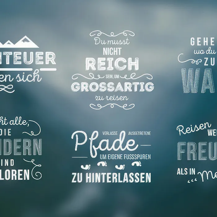 Szablony kaligraficznych czcionek - duży pakiet typograficzny.
