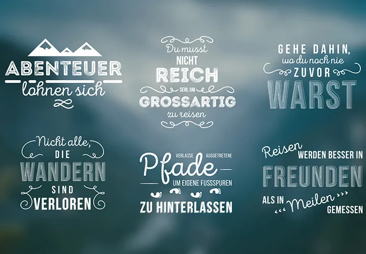 Kalligrafische lettervoorbeelden - de grote typografie verzameling.