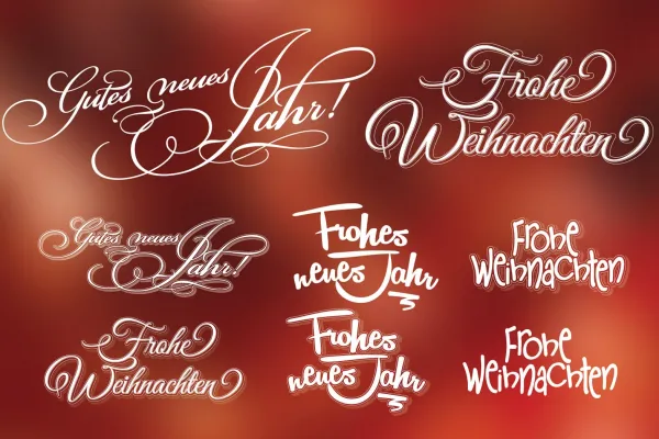 Efekty typograficzne i szablony kalligraficzne.