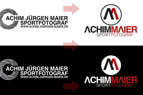 Eksemplarisk presentasjon av logoer for fotografer