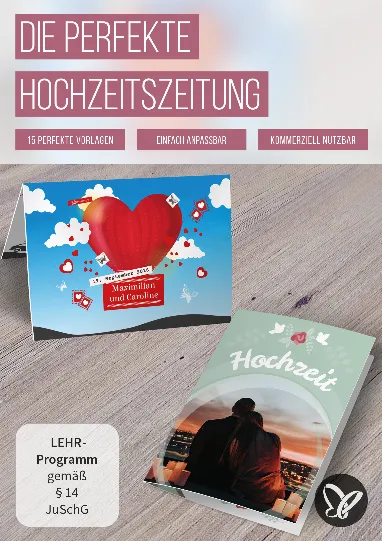Vorlagenset: Hochzeitseinladungen selbst gestalten