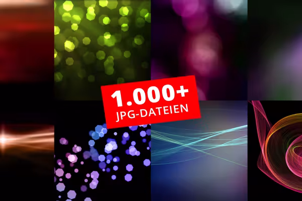 Esimerkkikuvia 1 000 bokehista, linssisalamoista ja valovuodoista.