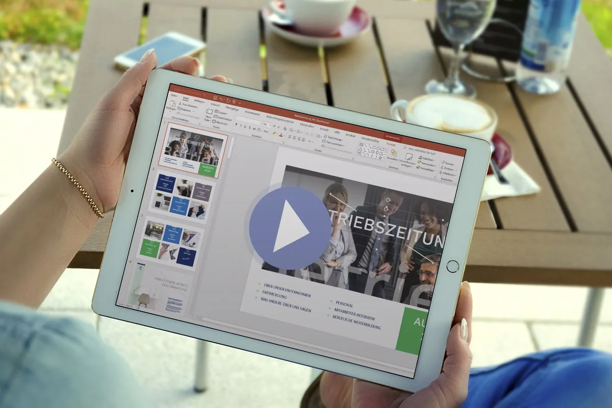 PowerPoint-Tutorial: Betriebszeitung bearbeiten