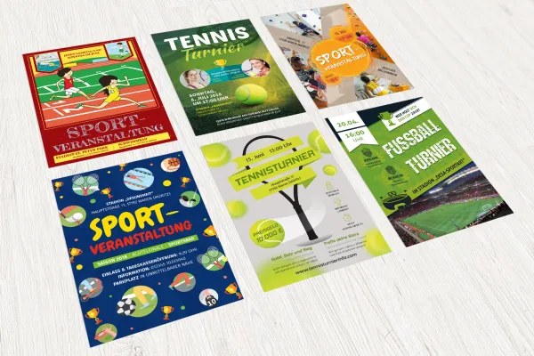 Poster, Flyer und Plakate für Sportveranstaltungen