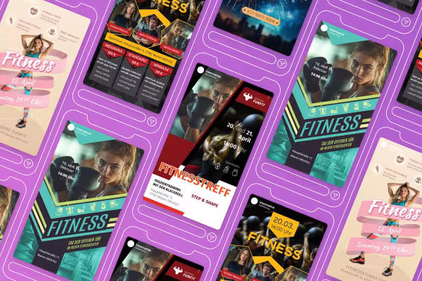 Fürs Web, für Social Media, WhatsApp und Co: Alle Designs erhältst du ebenfalls in einem Format, das sich für digitale Banner eignet.