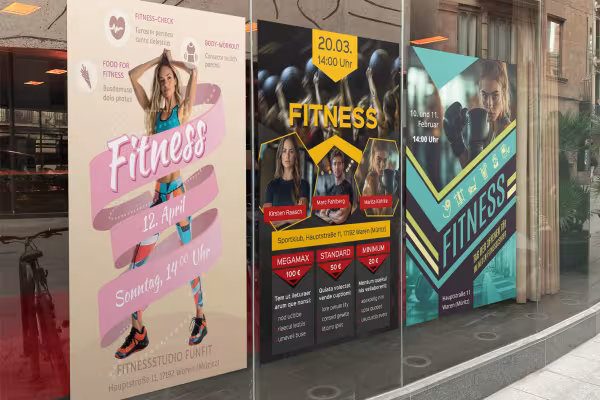 Flyer-Vorlagen für Fitnessstudios und Fitness-Events