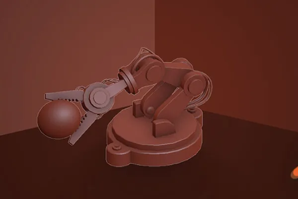 로봇 팔의 3D 모델