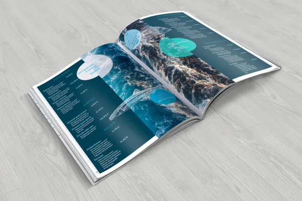 Mockup für ein Magazin