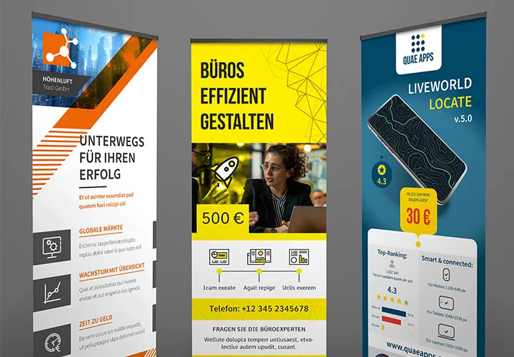 Roll-up ontwerp sjablonen: Maak iets opvallends