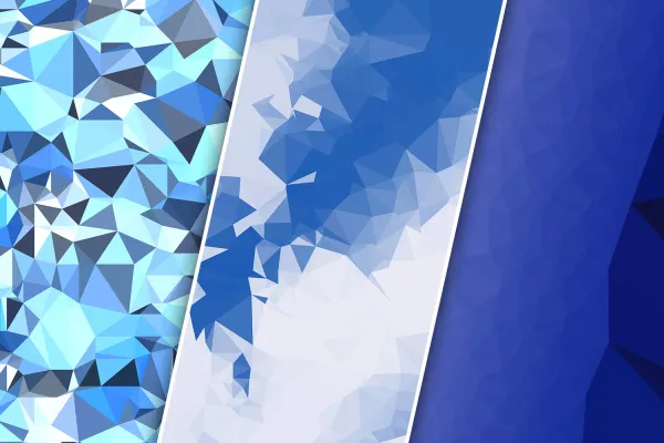Low poly design in blue