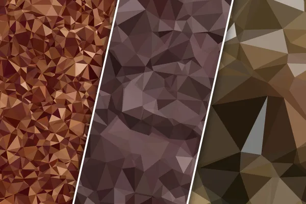 Polygon design in brown