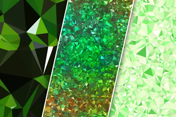Textures with polygons in green