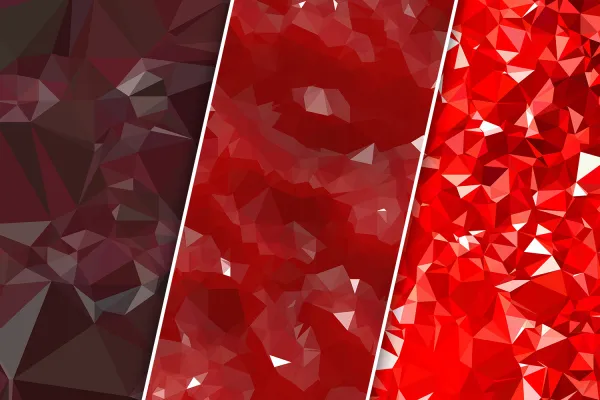 Wallpaper with polygons in red