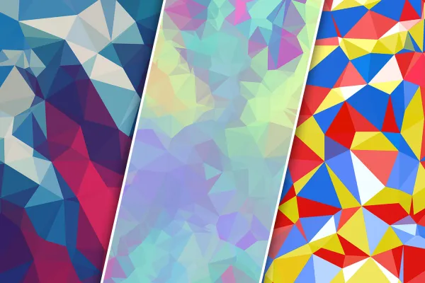 Polygon backgrounds in different colors