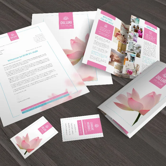 Vorlagen zur Werbung für Friseure & Wellness: Visitenkarten, Flyer & Designs